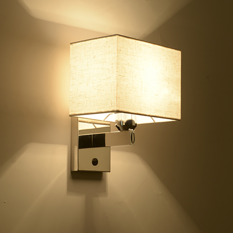 Most Popular Modern Simple Nickel Adjustable Hotel Bedroom LED Wall Sco<i></i>nce Light Bedroom Bedside Wall Decor Light
