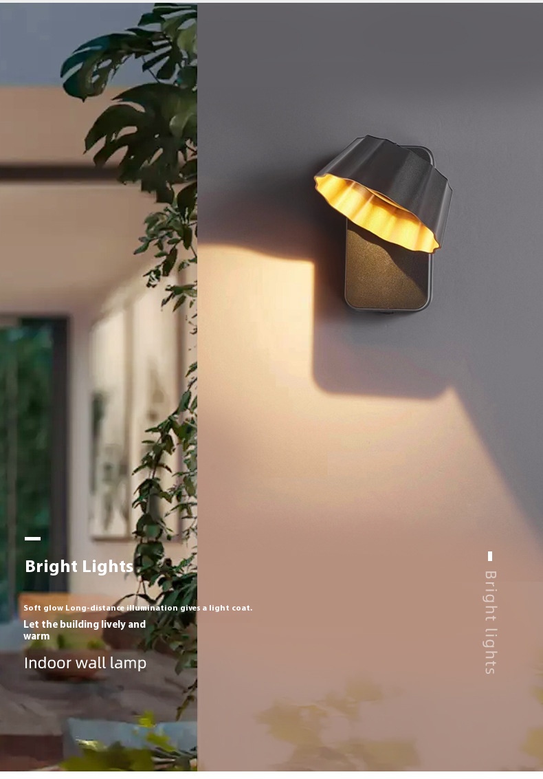 Simple 5W Rotatable Aluminum Exterior Wall Lamp for Villa LED Light Source for Amazon Waterproof Outdoor Garden Lighting