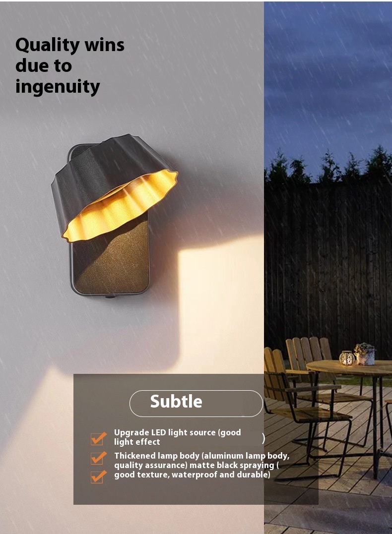 Simple 5W Rotatable Aluminum Exterior Wall Lamp for Villa LED Light Source for Amazon Waterproof Outdoor Garden Lighting