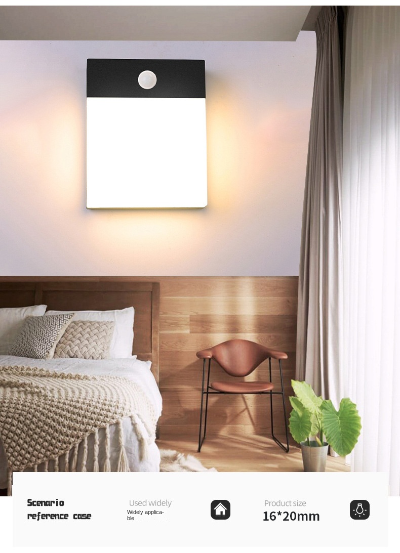 Outdoor Wall Lamp LED Waterproof Modern Minimalist Human Body Induction Wall Lamp Garden Balcony Aisle