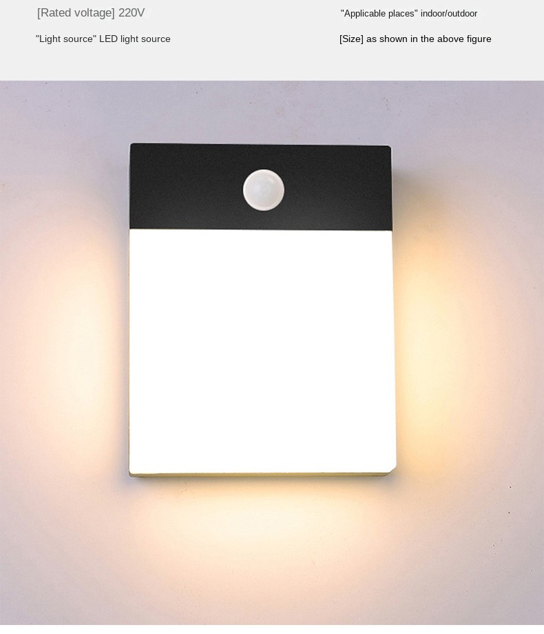 Outdoor Wall Lamp LED Waterproof Modern Minimalist Human Body Induction Wall Lamp Garden Balcony Aisle