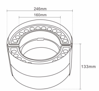 IP66 LED RGBW Decorative Cylinder Tree Hoop Lamp THL1300picture3