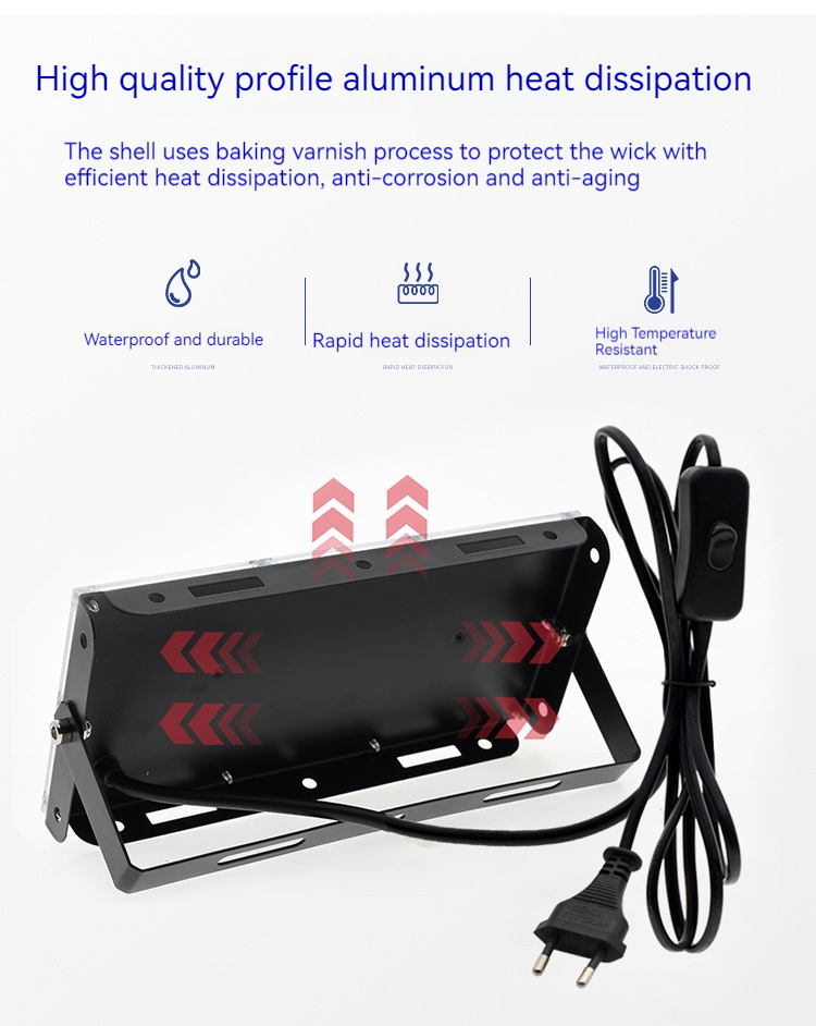 300W LED Indoor Plant Light IP65 Aluminum Lamp Body Spectrum White & IR UV Bloom Red Emission for Flower & Plant Growth