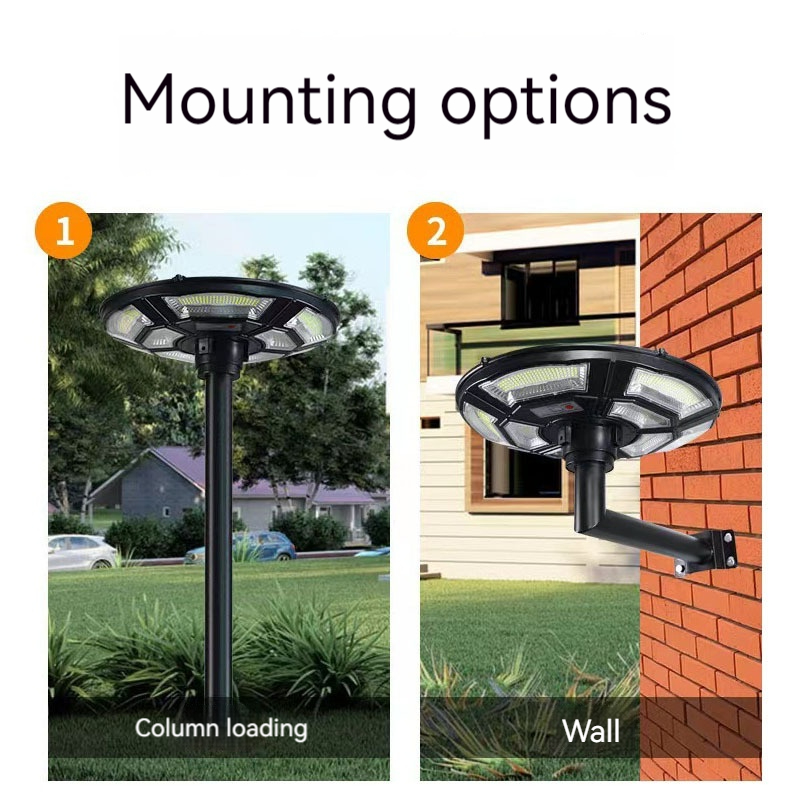Modern Solar Courtyard Light Mobile LED Flying Saucer Outdoor Lamp for Garden Circular Integrated Landscape Light for Camping