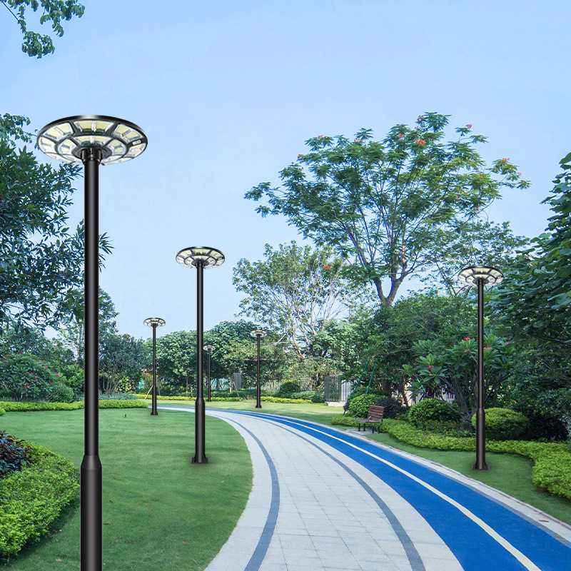 Integrated Modern IP65 LED Solar Street Light Light Sensing for Outdoor Gardens Parks Villas & Courtyards UFO Solar Light