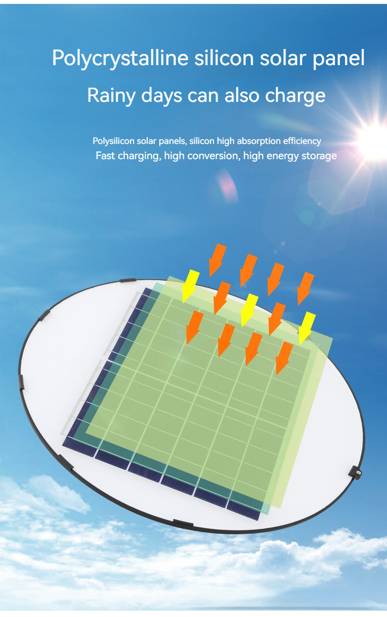 Integrated Modern IP65 LED Solar Street Light Light Sensing for Outdoor Gardens Parks Villas & Courtyards UFO Solar Light