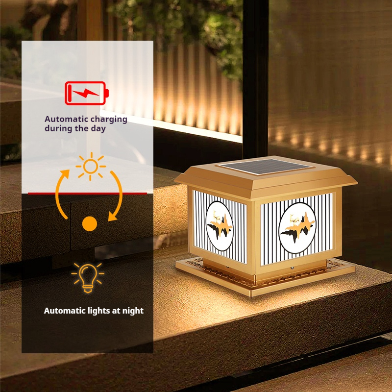Outdoor Waterproof Solar Garden Light Column LED Pillar Light PLR1290picture4