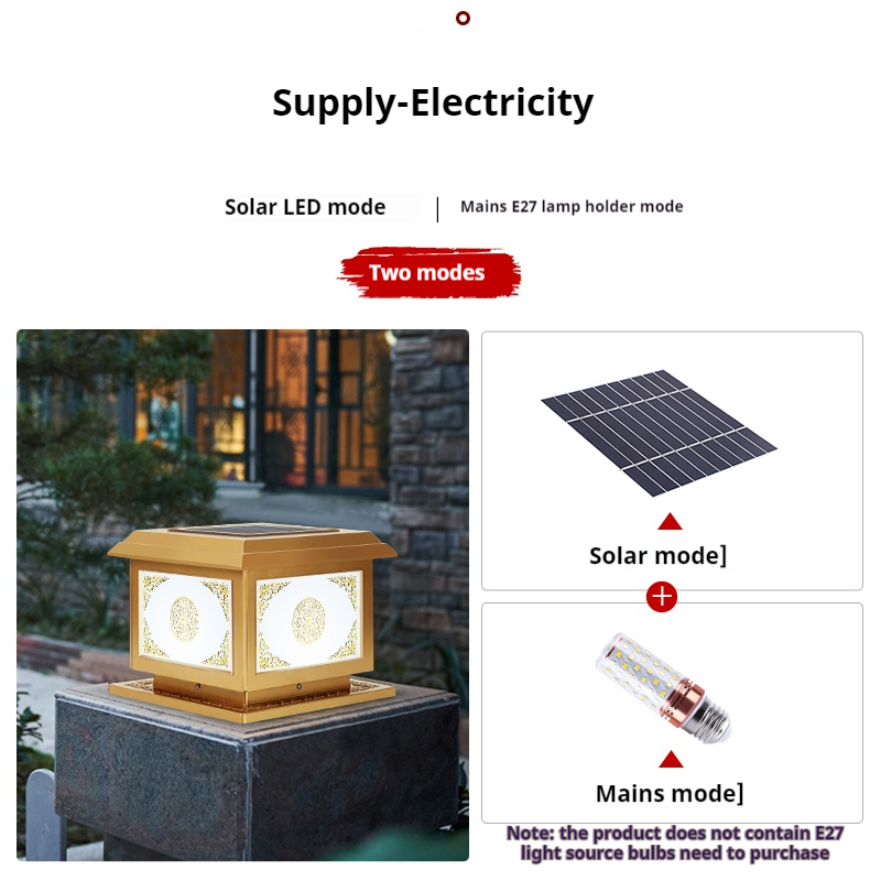 Outdoor Waterproof Solar Garden Light Column LED Pillar Light PLR1290picture5