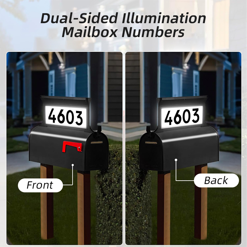 Silver IP65 Outdoor Home Address Sign Solar LED Lights DPL100picture3