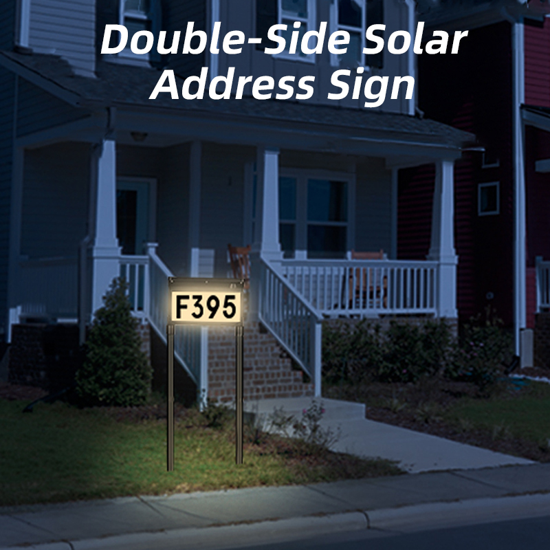 Silver IP65 Outdoor Home Address Sign Solar LED Lights DPL100picture5