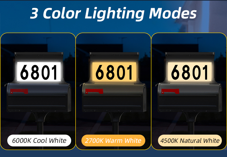 Au Silver IP65 Waterproof Outdoor Solar LED Lights ROHS for Home Address Sign House Numbers Road Application Battery Power