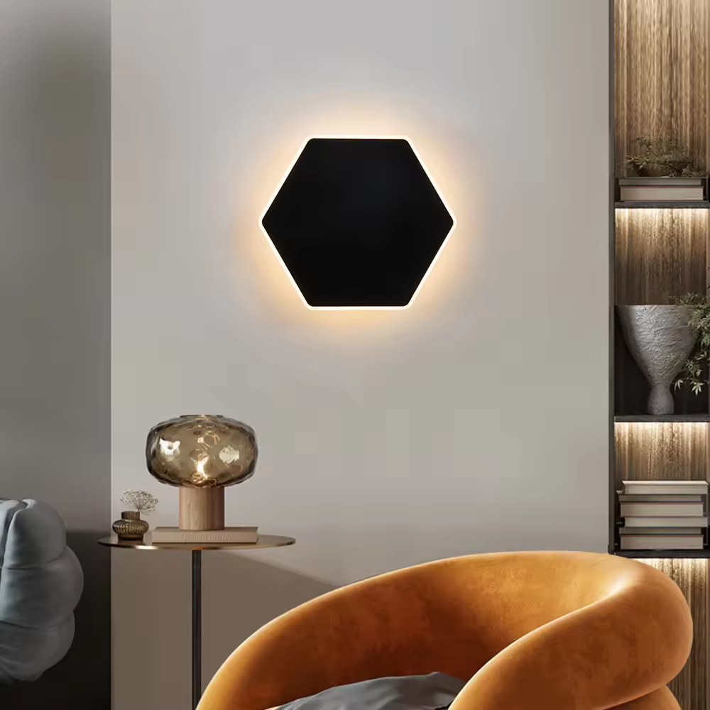 Creative Foyer Living Room Black square LED Wall Lamp WL2670picture3