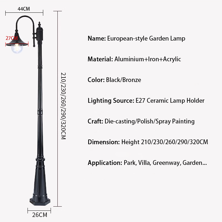 Europe Waterproof Antique Aluminum LED Garden Lamp GAR340picture6