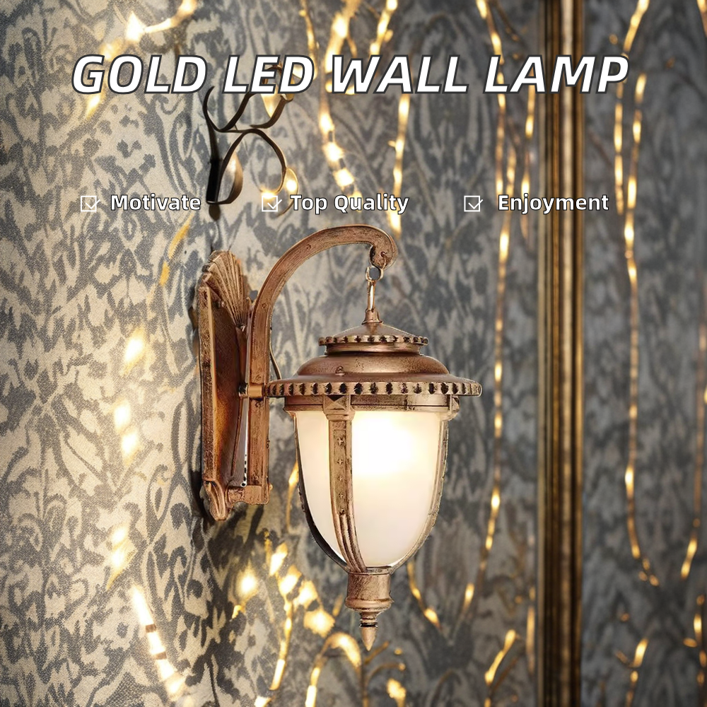 Traditional Antique Decorative Gold Metal LED Wall Lamps WL2940picture2