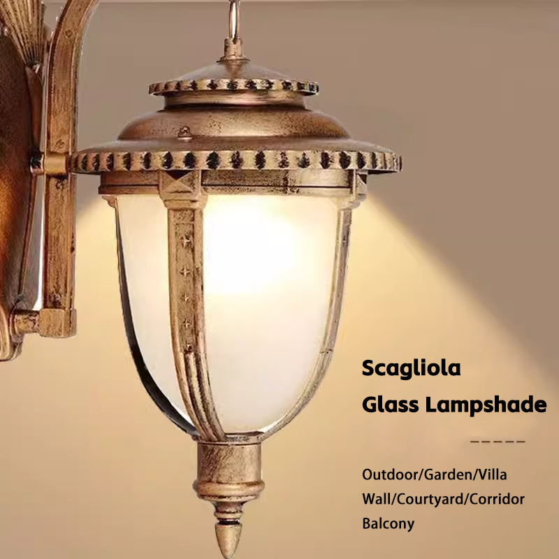 Traditional Antique Decorative Gold Metal LED Wall Lamps WL2940picture5