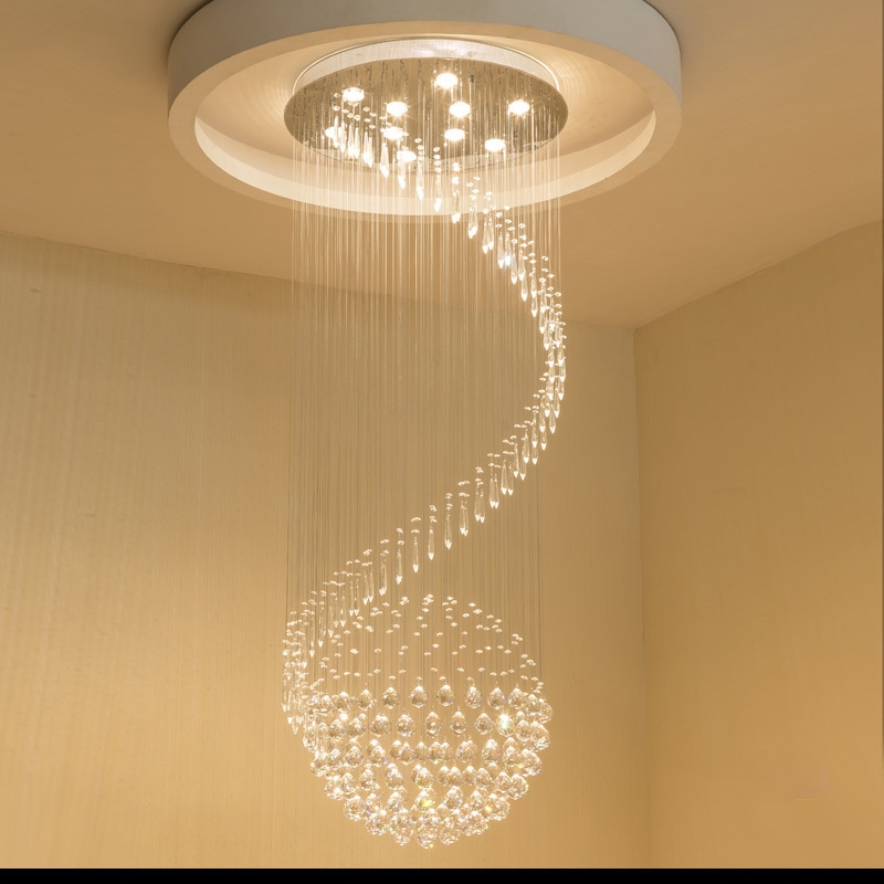 Hotel Villa Spiral Simple Living Room Crystal Chandelier CHA470picture3