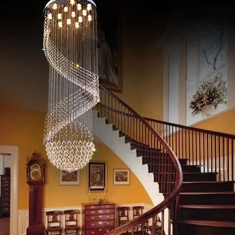 Hotel Villa Spiral Simple Living Room Crystal Chandelier CHA470picture5