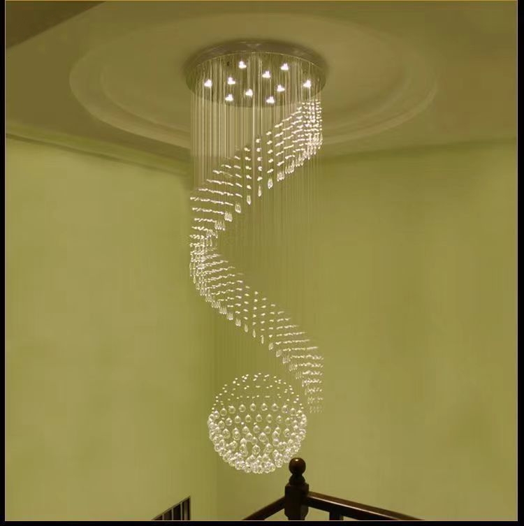 Hotel Villa Spiral Simple Living Room Crystal Chandelier CHA470picture6