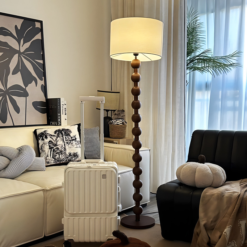 Retro Style Solid Wood Bedroom Bedside Floor Lamp FRL680picture2