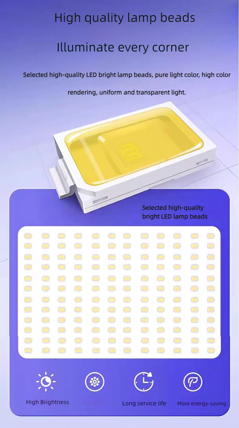 New Outdoor Waterproof Anti-glare Garden Floodlight IP66 Factory Warehouse High Brightness Floodlight 300W