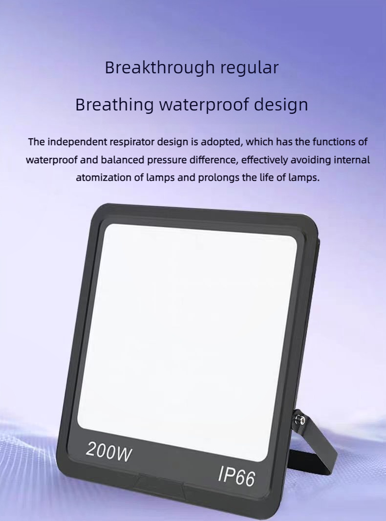 New Outdoor Waterproof Anti-glare Garden Floodlight IP66 Factory Warehouse High Brightness Floodlight 300W