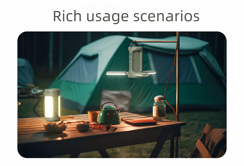 Outdoor Camping Lamp Atmosphere Lamp Comes with Flashlight Power Bank Multifunctio<i></i>nal High Brightness Camping Lamp