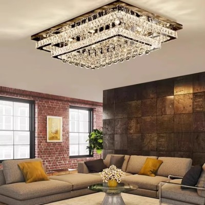 Modern Simple Rectangular LED Crystal Ceiling Lamp CL600picture6