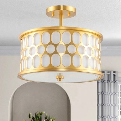 Retro Gold Round Iron Ceiling Light CL610picture7