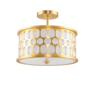 Retro Gold Round Iron Ceiling Light CL610