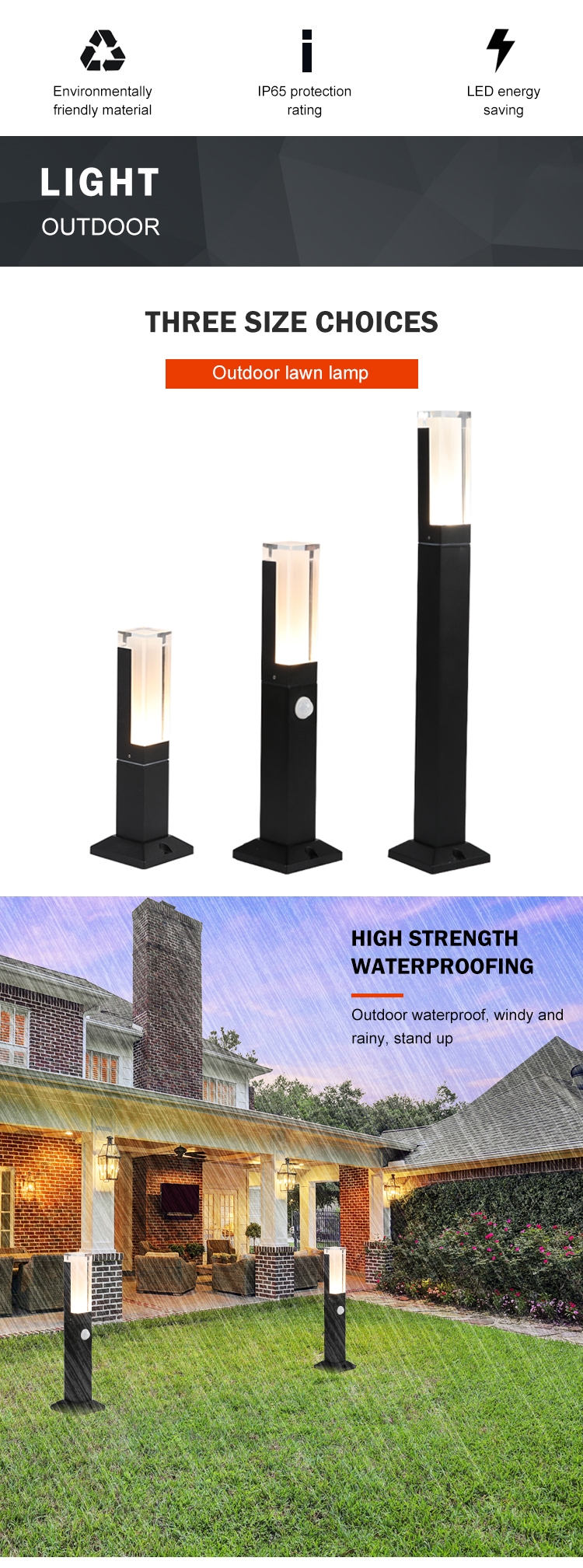 Small Size Brightness Household Hotel Garden Waterproof Outdoor Ip65 10w Led Lawn Light