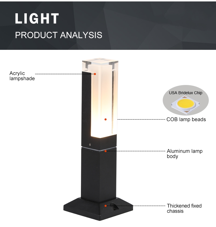 Small Size Brightness Household Hotel Garden Waterproof Outdoor Ip65 10w Led Lawn Light
