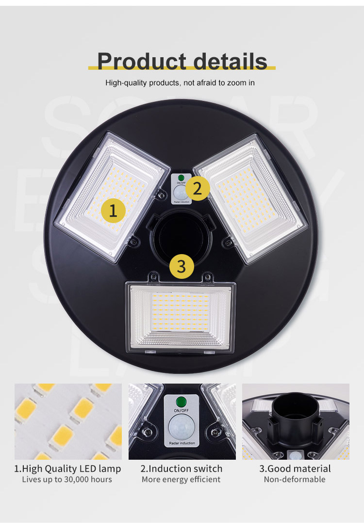 High Quality Motion Sensor Led Solar Garden Light Outdoor