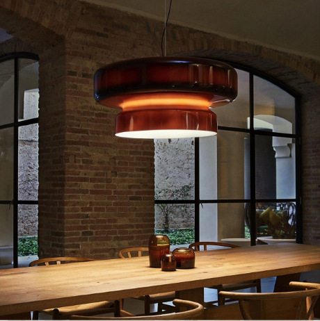 Nordic Modern Design Postmodern Art Glass Pendant Light Luxury Colorful Hanging Installation for Restaurant Cafe Club Boutique