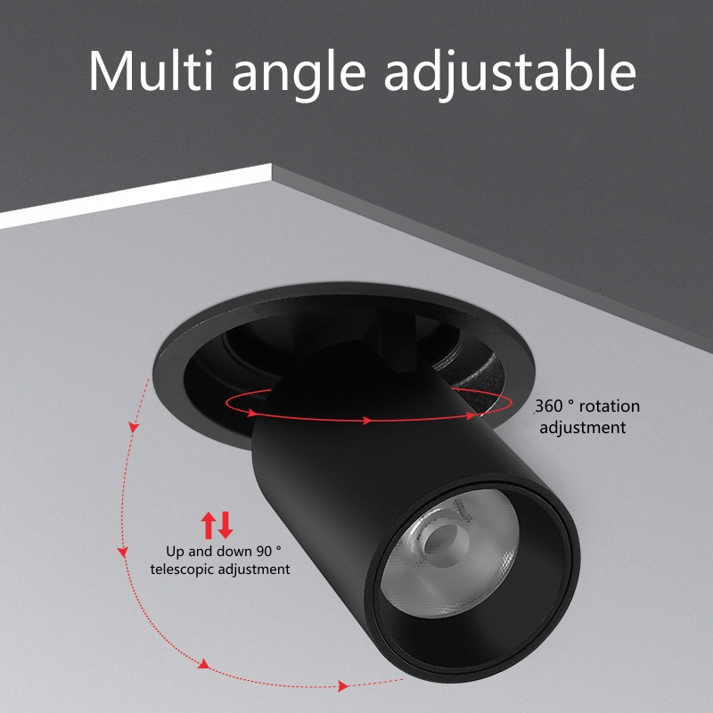 Embedded COB Anti Glare Retractable Rotary Down Light DL1490picture5