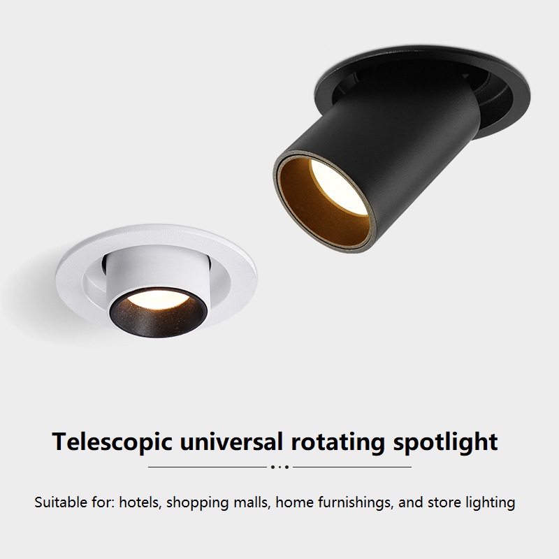 Embedded COB Anti Glare Retractable Rotary Down Light DL1490picture6