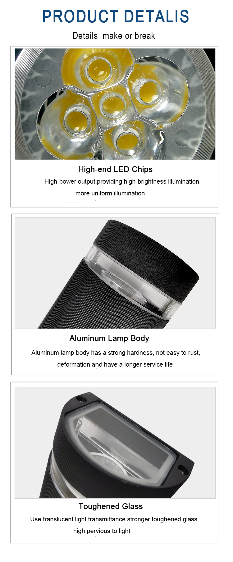 Aluminum Flat Mount Swing Arm LED Wall Lamp for Outdoor Reading Water-Proof Square Cylinder Shape