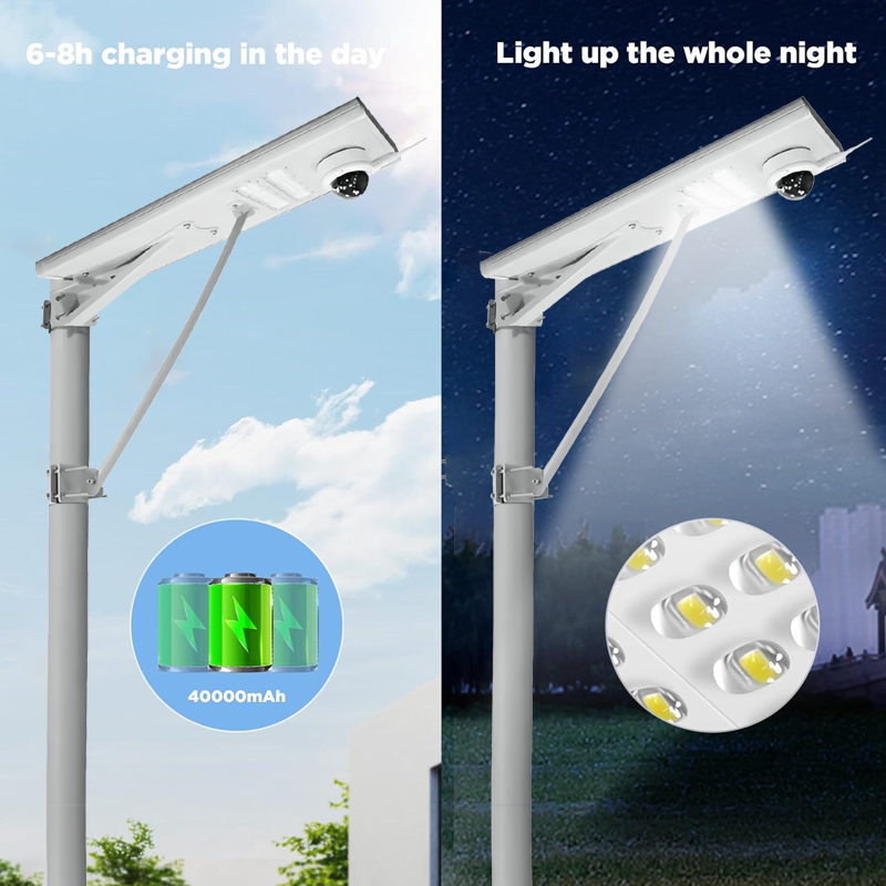 All in One 4G 1080P CCTV Aluminum 100W-600W Solar Street Light SSL1280picture5