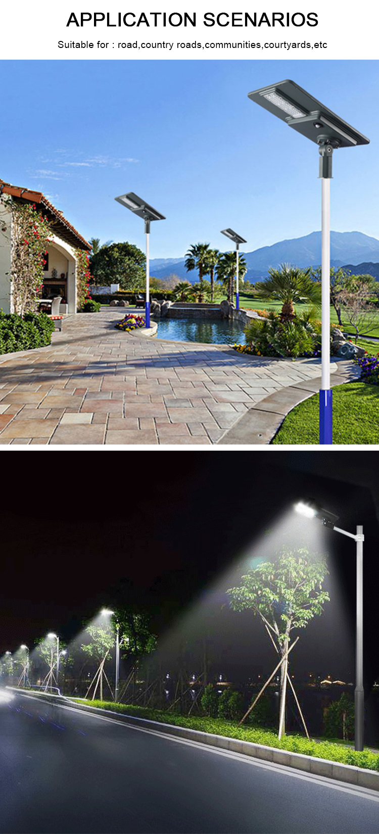 Industrial Solar Street Lighting Long Woking Time Outdoor IP65 Waterproof Aluminum 100w 200w 300w 400w LED Solar Street Lights