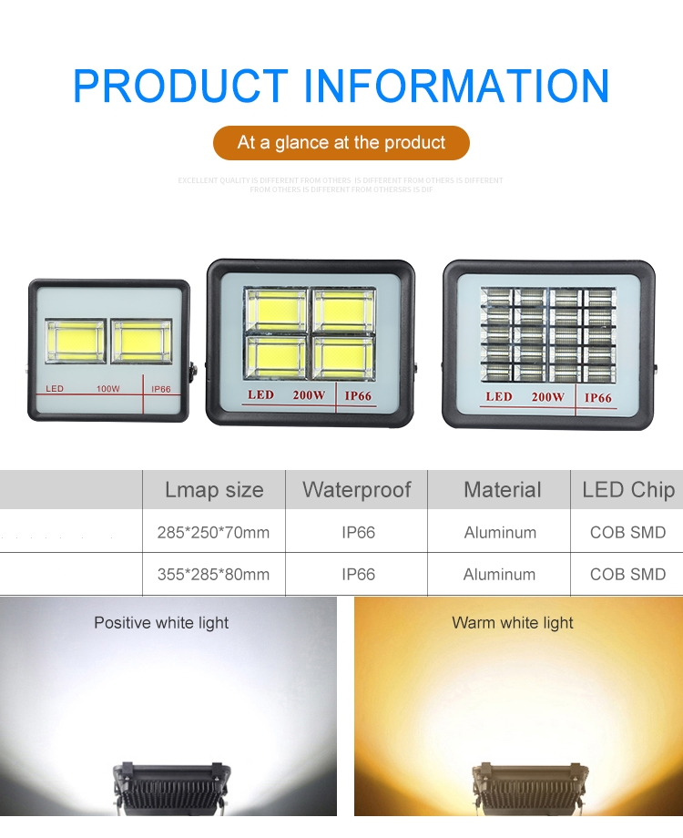 Stadium Led Flood Light Outdoor Sports Reflectores COB Waterproof IP65 IP67 100W 200W 300W 400W 500W 600W 800W LED Flood Light