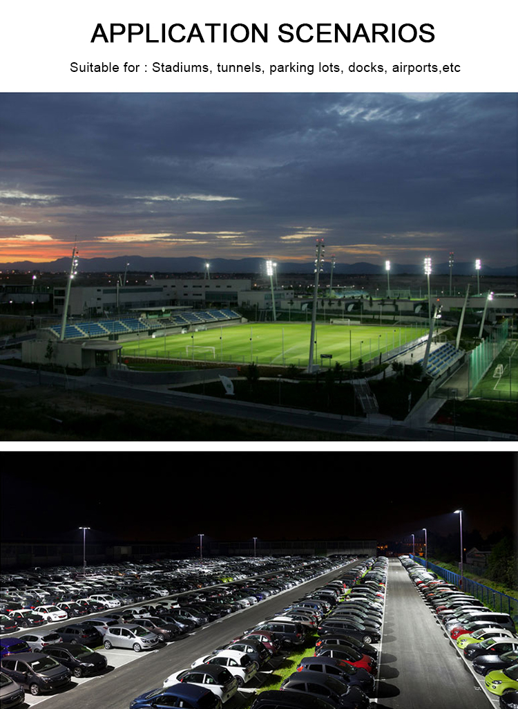 IP65 Waterproof AC LED Flood Light 100W-1000W Aluminum Housing Sports Stadium Floodlight for Outdoor Garden Landscape Use
