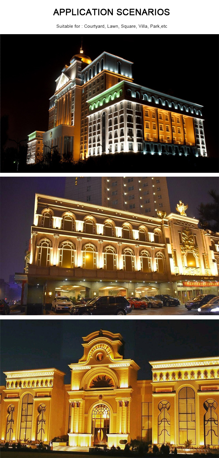 Modern Style Outdoor Garden Landscape Flood Light Aluminum Ip65 Garden Spotlight Projectors Light Led Flood Light