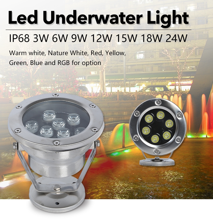 9w Zho<i></i>ngshan Factory Waterproof Decorative Pool Lighting Rgb Ip68 Led Underwater Light