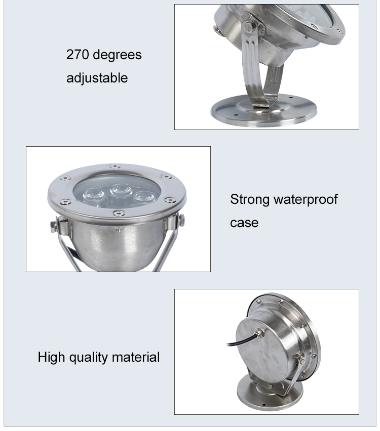 9w Zho<i></i>ngshan Factory Waterproof Decorative Pool Lighting Rgb Ip68 Led Underwater Light