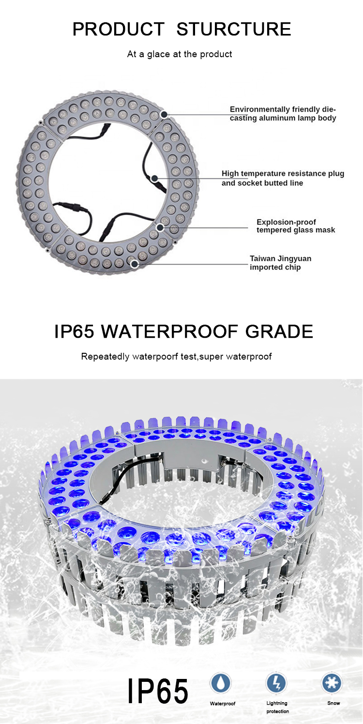 Outdoor Garden Ip65 Waterproof Rgb Automatic Color Change Post Projection Lamp Led Tree Holding Light