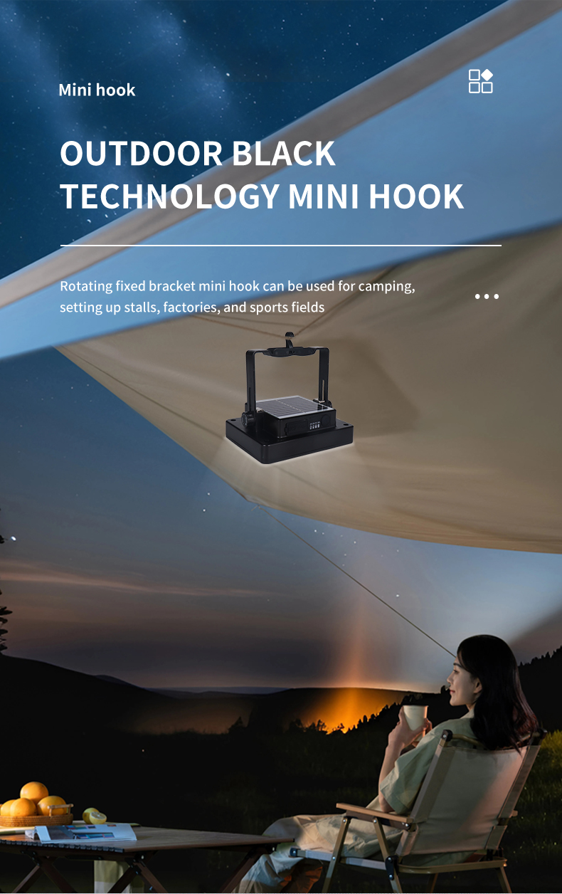 New LED Solar Charging Camping Light Outdoor Emergency Portable Floodlight Household Emergency Lighting Night Market Light