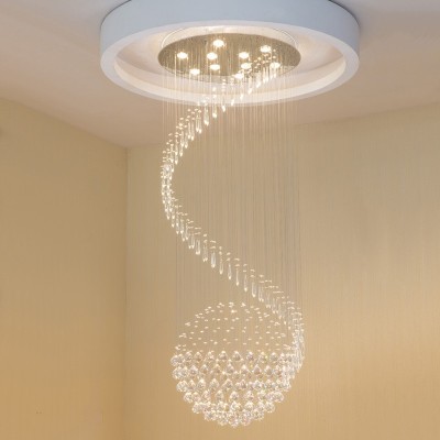 Hotel Villa Spiral Simple Living Room Crystal Chandelier CHA470picture7
