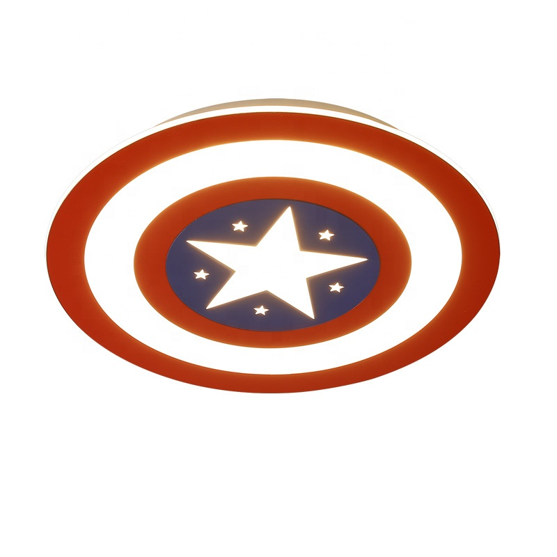 Surface Mounted Round Modern Captain America Children Ceiling Light CL770