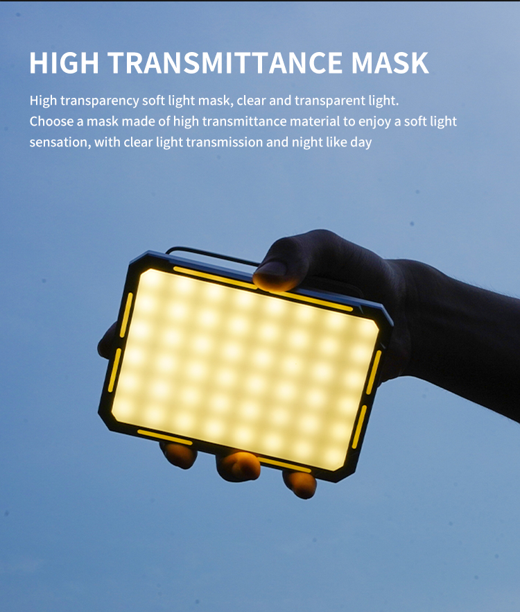 High Power Portable LED Work Light Rechargeable Waterproof Search Light Outdoor Emergency Aluminum ABS Body Cold White Emission