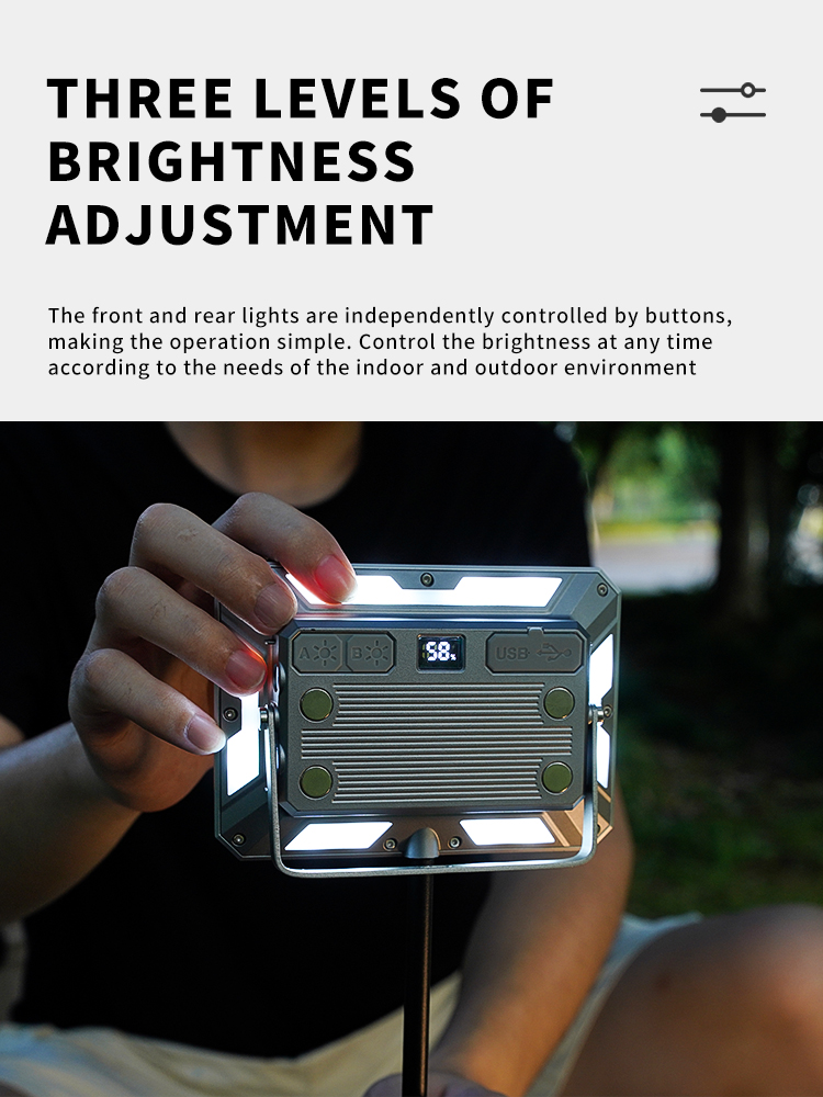 High Power Portable LED Work Light Rechargeable Waterproof Search Light Outdoor Emergency Aluminum ABS Body Cold White Emission