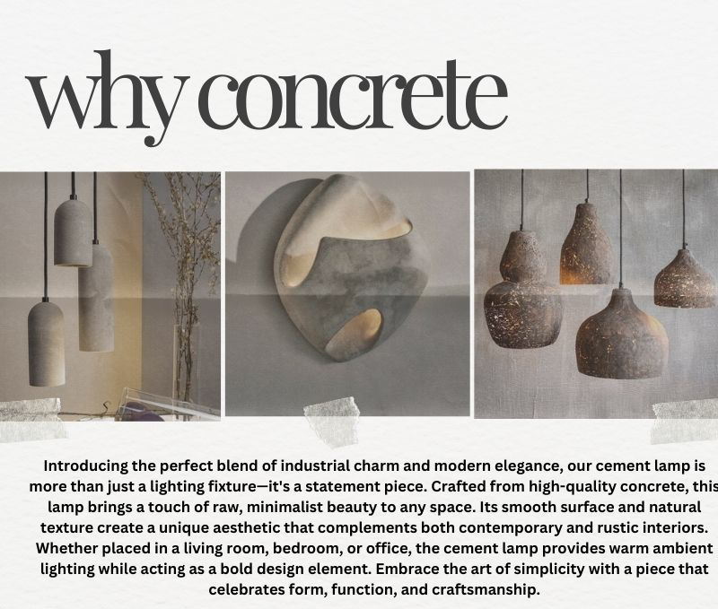 Customizable Modern Designer Geometric Cement Pendant Light for Hotels Restaurants Small Sizes Chandeliers Pendant Lights